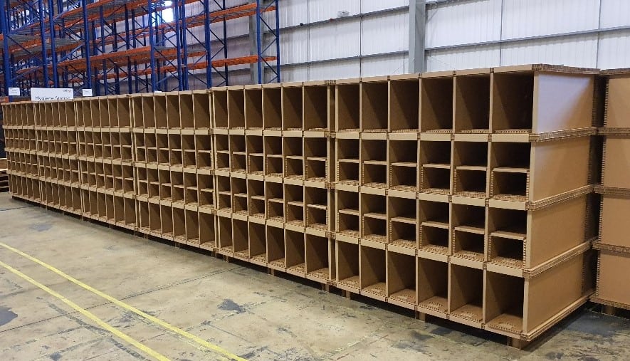 PIX Warehouse storage units flexible and strong honeycomb cardboard warehouse shelving