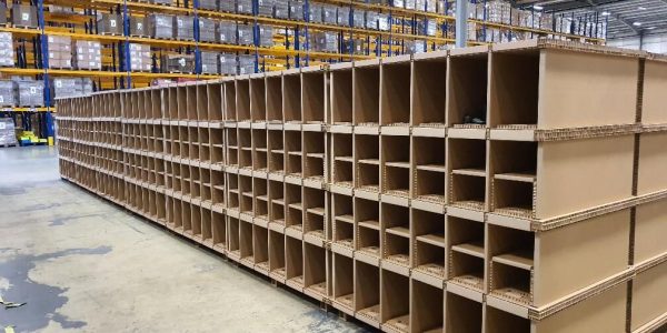Warehouse shelving units for organisation