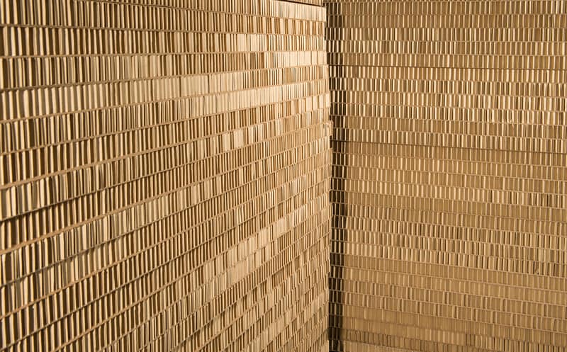 honeycomb paper cardboard stack