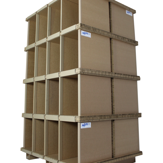 PIX 24 flexible and strong honeycomb cardboard warehouse storage solution