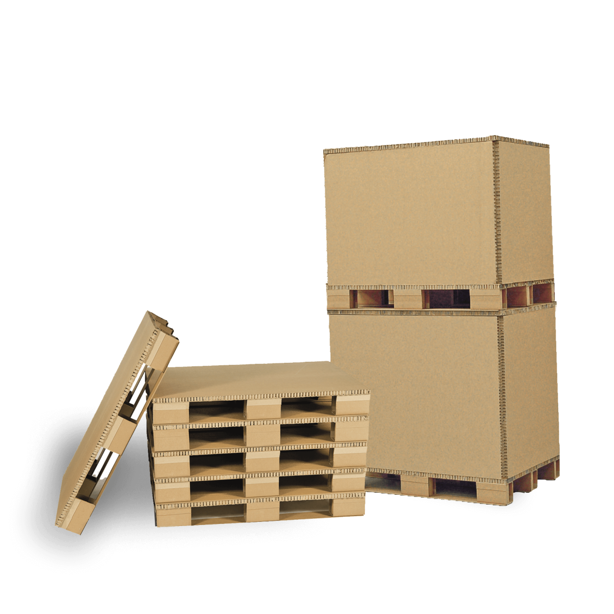 Warehouse logistics sustainable transport honeycomb pallet shipping boxes