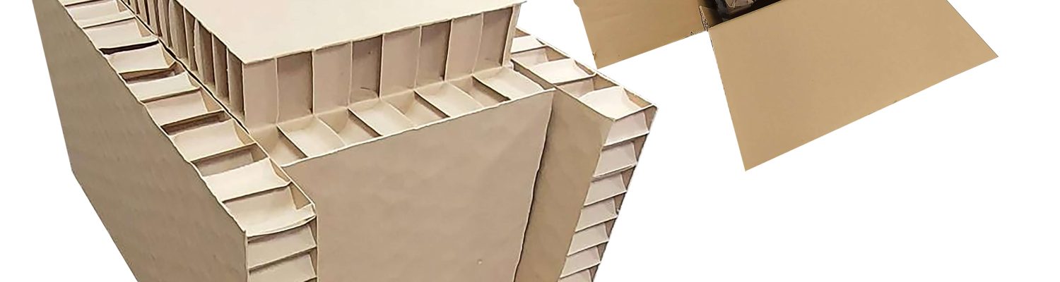 honeycomb sustainable paper cardboard product packaging void
