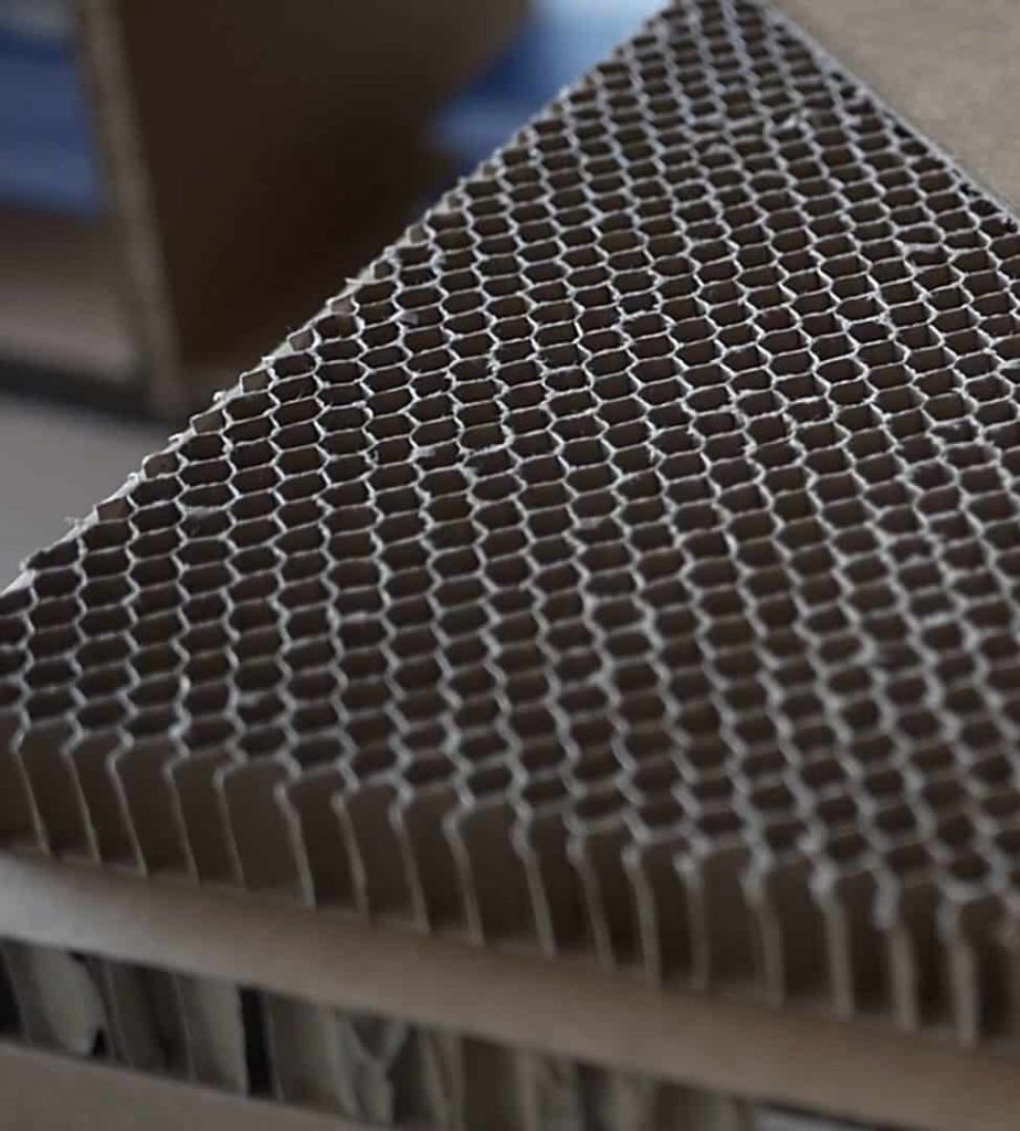 honeycomb cell paper cardboard detail
