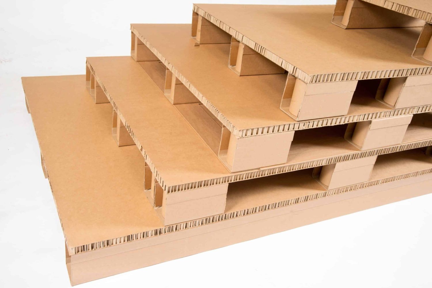 sustainable paper pallet stack