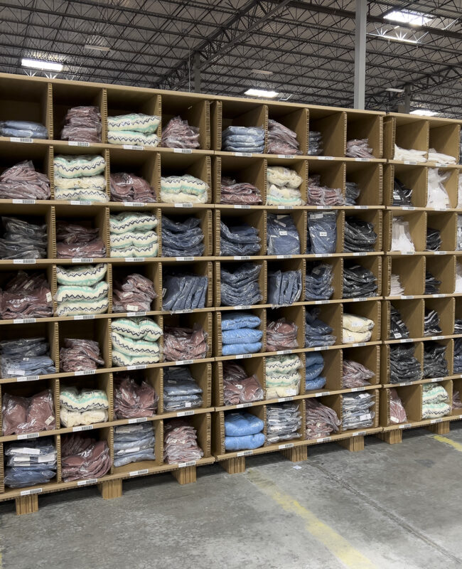 strong warehouse storage bins for apparel