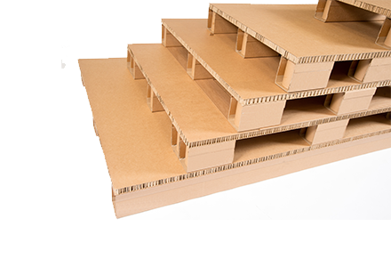 Various Honeycomb cardboard ISPM-15 exempt Pallets
