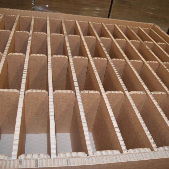 shipping caret made from honeycomb board