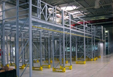 A mezzanine in an empty warehouse