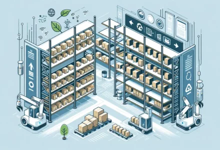 illustration of r-commerce trends in warehouse