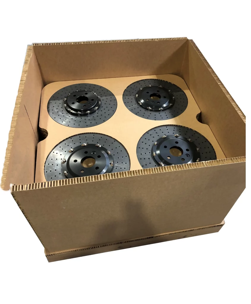 PALLITE shipping crate used to transport brake disks