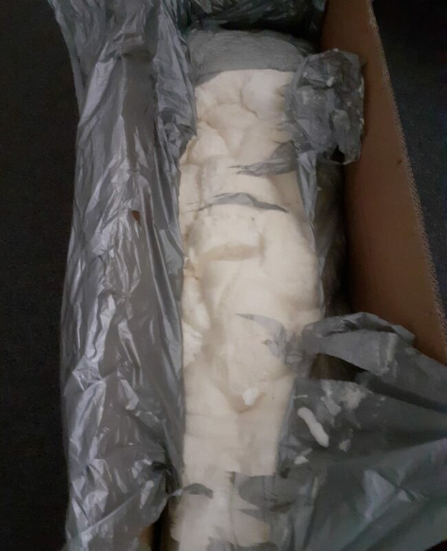 Non recyclable expanding foam being used as packaging