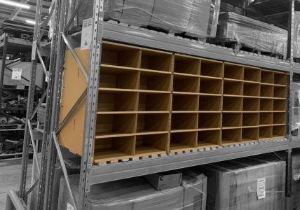 slots warehouse storage for existing metal racking