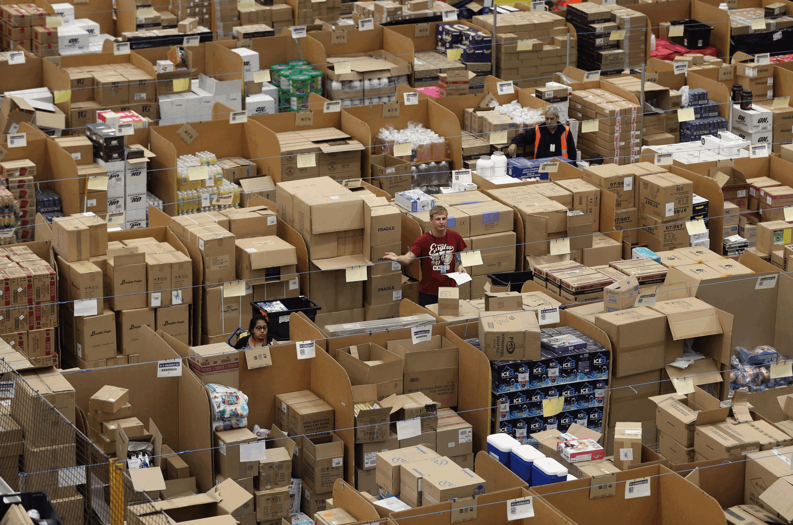 A busy warehouse